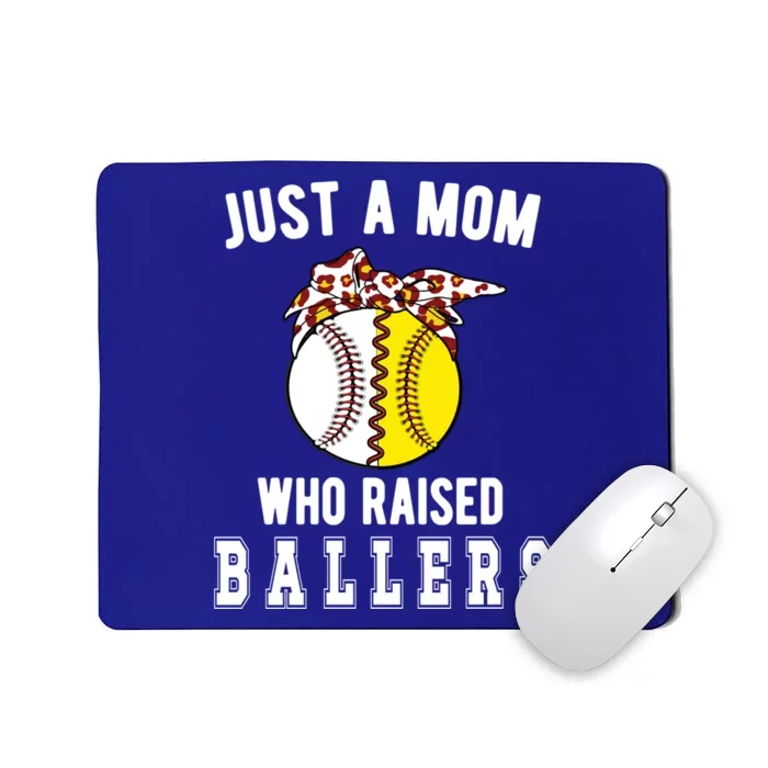 Mom Who Raised Ballers Softball Baseball Player Mama Gift Mousepad