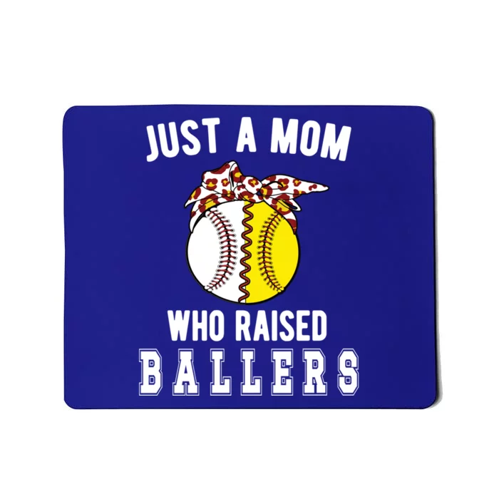 Mom Who Raised Ballers Softball Baseball Player Mama Gift Mousepad