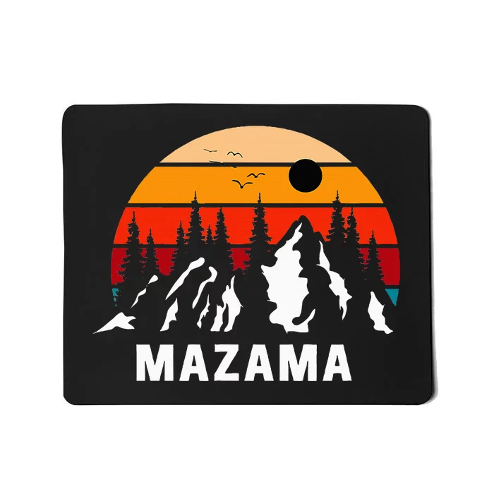 Mazama Washington Retro Mountains Pacific Northwest Mousepad