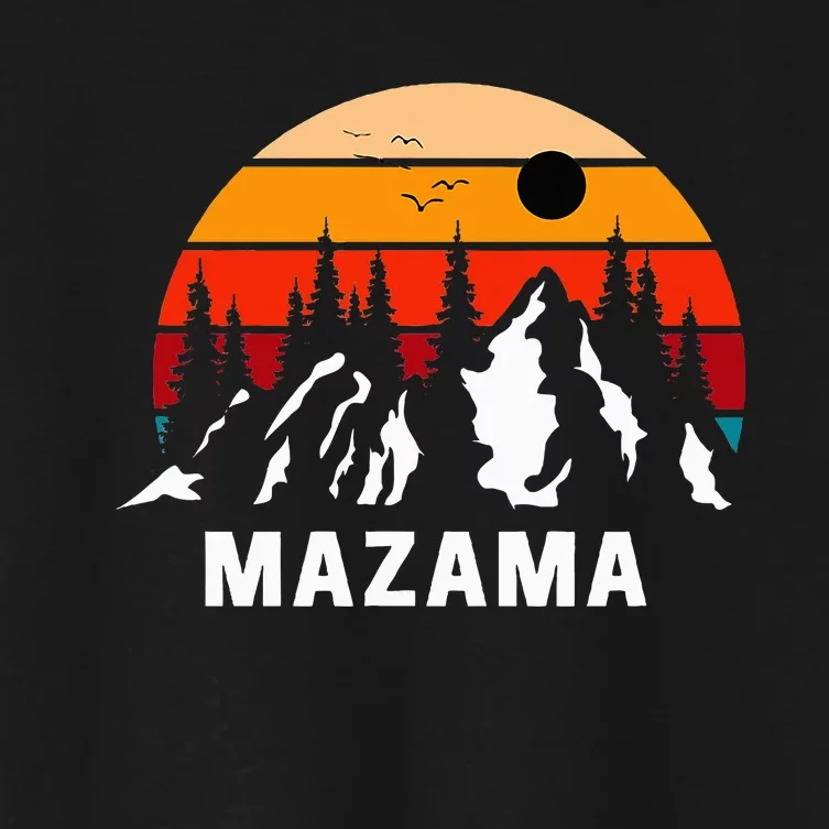 Mazama Washington Retro Mountains Pacific Northwest Women's Crop Top Tee