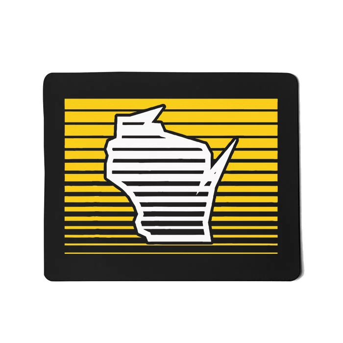 Milwaukee Wisconsin Retro Gradient Stripes Mousepad