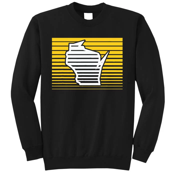 Milwaukee Wisconsin Retro Gradient Stripes Tall Sweatshirt