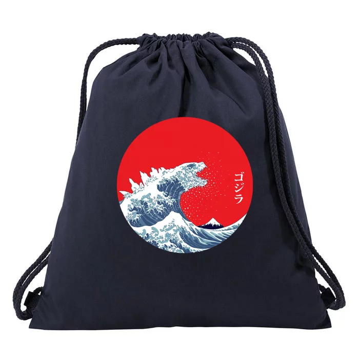 Monster Wave Retro Vintage Classic Japanese Art Drawstring Bag