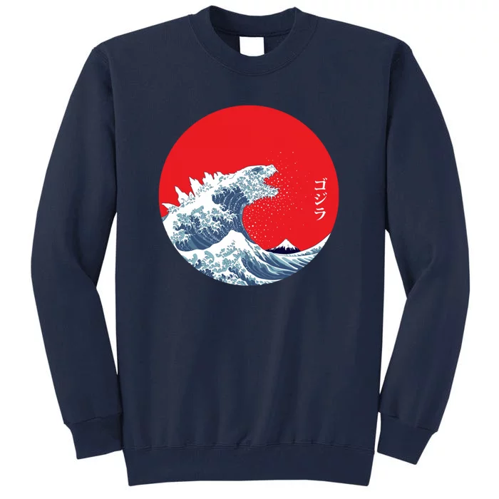 Monster Wave Retro Vintage Classic Japanese Art Tall Sweatshirt