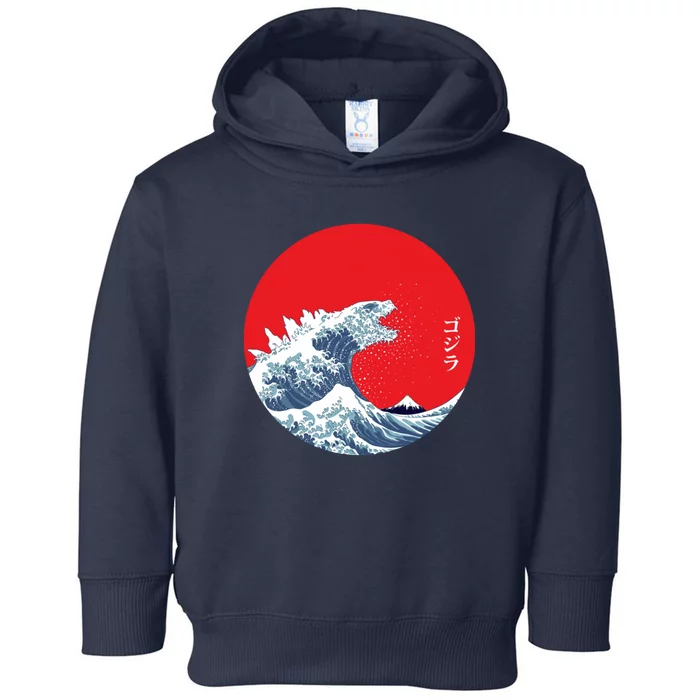 Monster Wave Retro Vintage Classic Japanese Art Toddler Hoodie