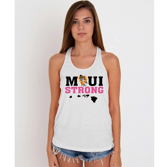 Maui Wildfire Relief All Profits Will Be Donated Women's Knotted Racerback Tank