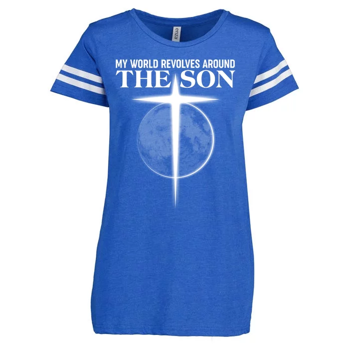 My World Revolves Around The Son Enza Ladies Jersey Football T-Shirt