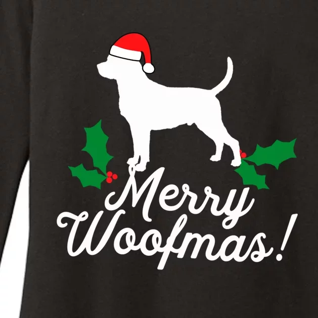 Merry Woofmas Rottweiler Christmas Dog Fun Gift Womens CVC Long Sleeve Shirt