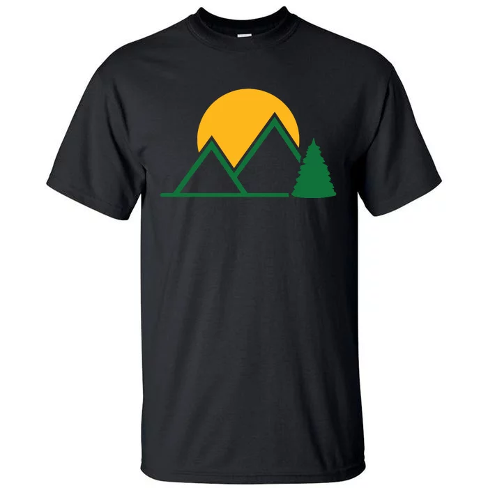 Mountains With Sun Tall T-Shirt