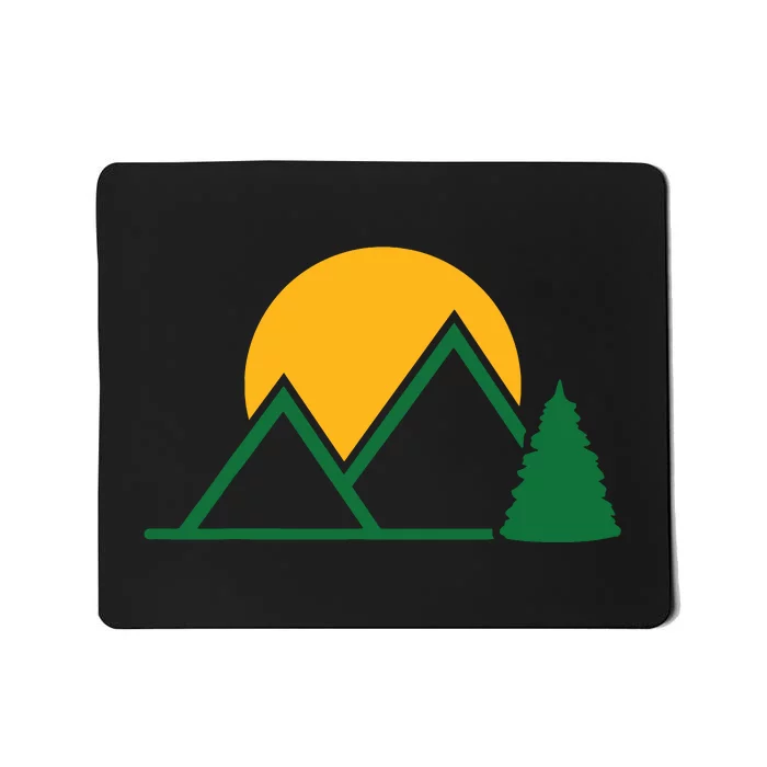 Mountains With Sun Mousepad