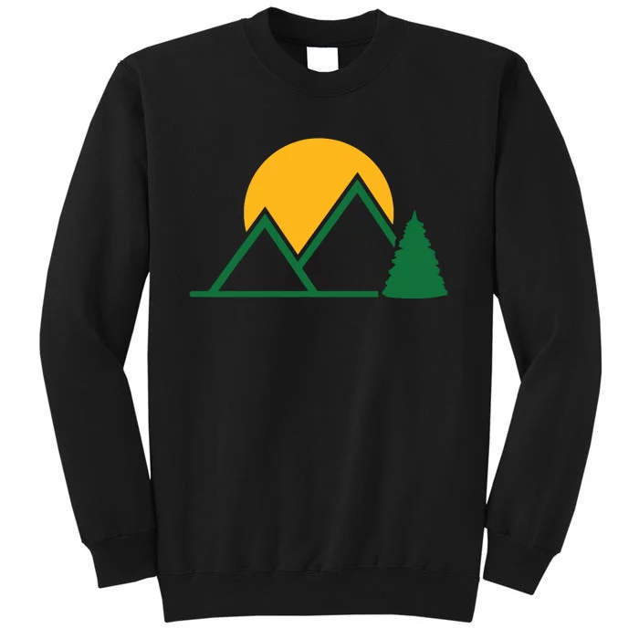 Mountains With Sun Tall Sweatshirt