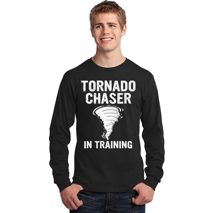 Meteorologist Weather Storm Tornado Chaser In Training Long Sleeve Shirt