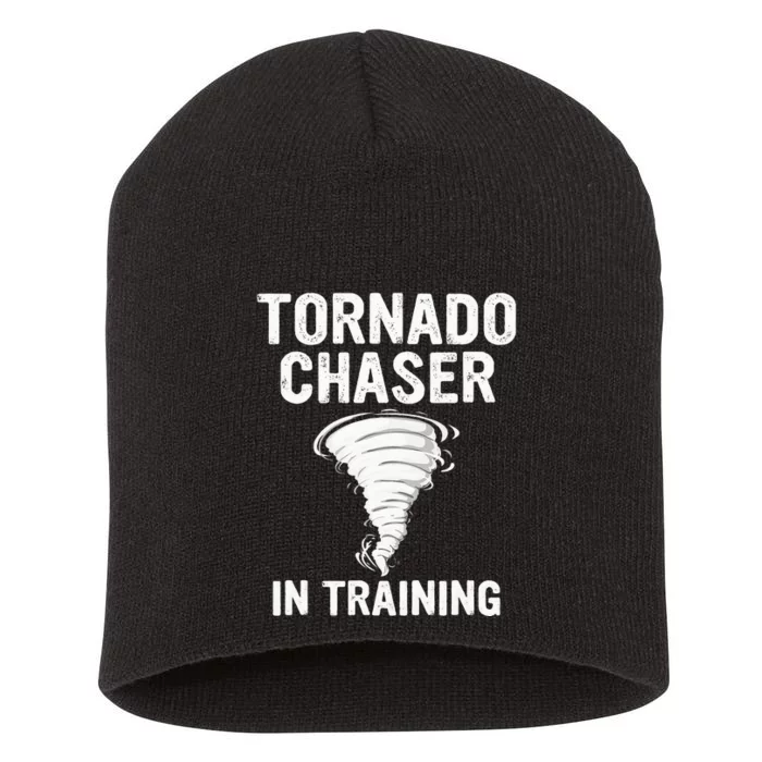 Meteorologist Weather Storm Tornado Chaser In Training Short Acrylic Beanie