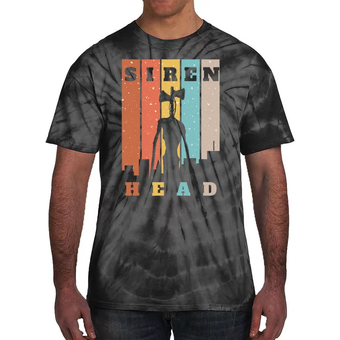 Monster With Sirens For Heads Over City Horror Tie-Dye T-Shirt