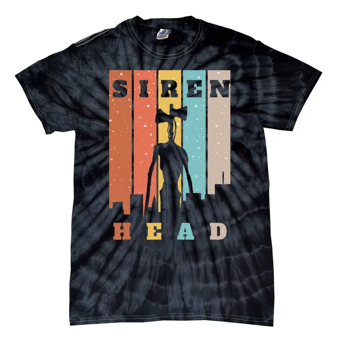 Monster With Sirens For Heads Over City Horror Tie-Dye T-Shirt