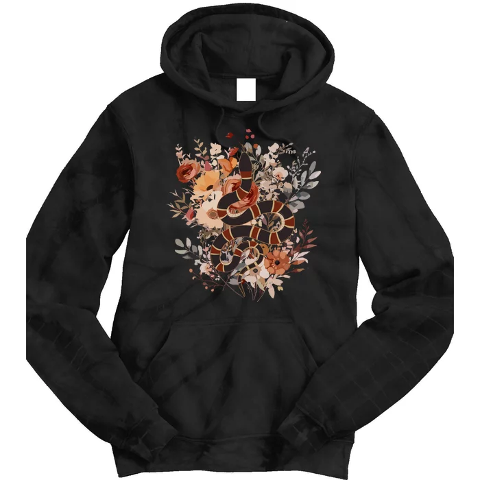 Mystical Wildflower Snake Tie Dye Hoodie