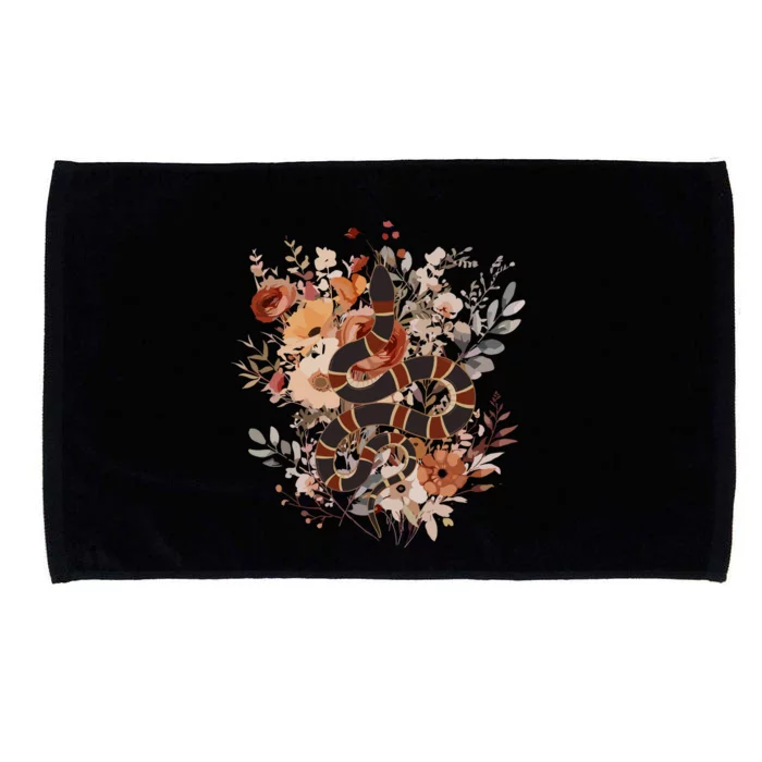 Mystical Wildflower Snake Microfiber Hand Towel