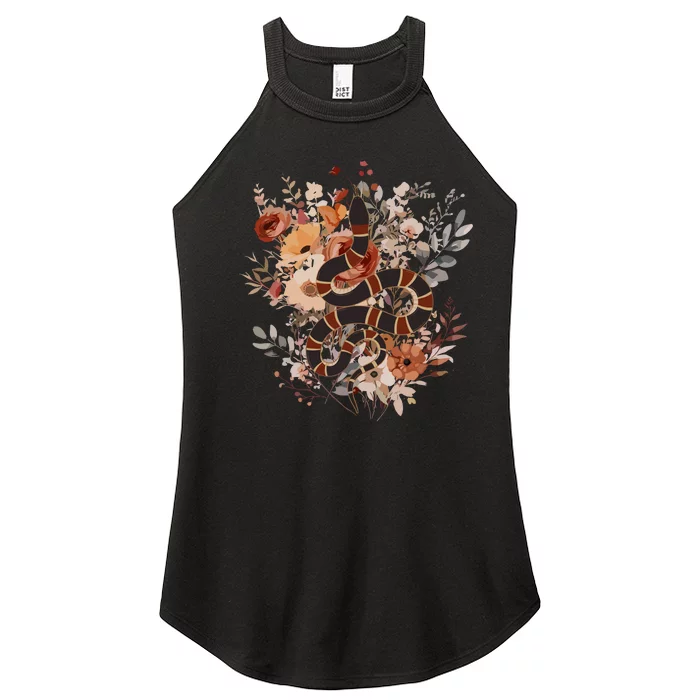 Mystical Wildflower Snake Women’s Perfect Tri Rocker Tank