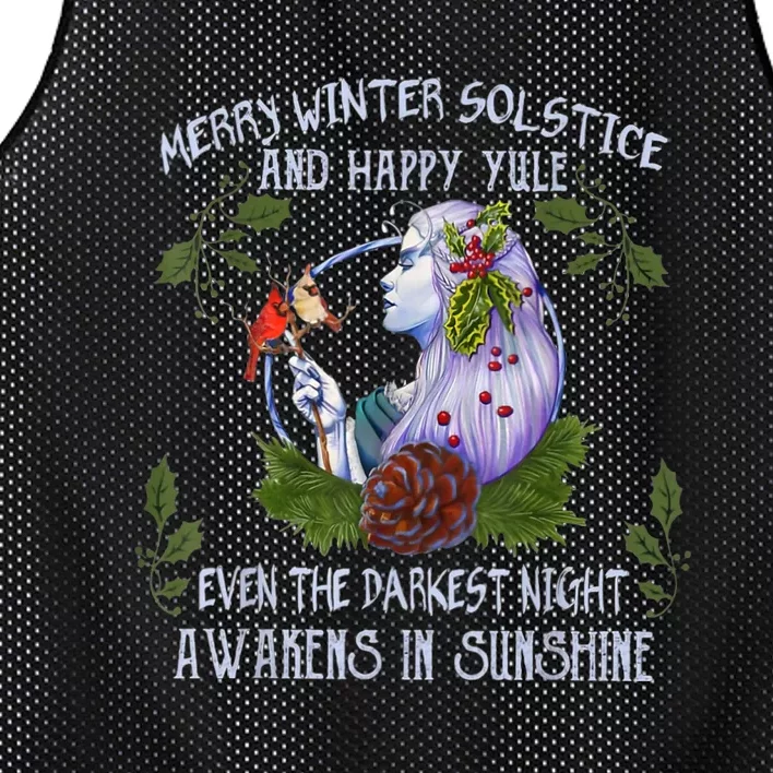 Merry Winter Solstice And Happy Yule Mesh Reversible Basketball Jersey Tank