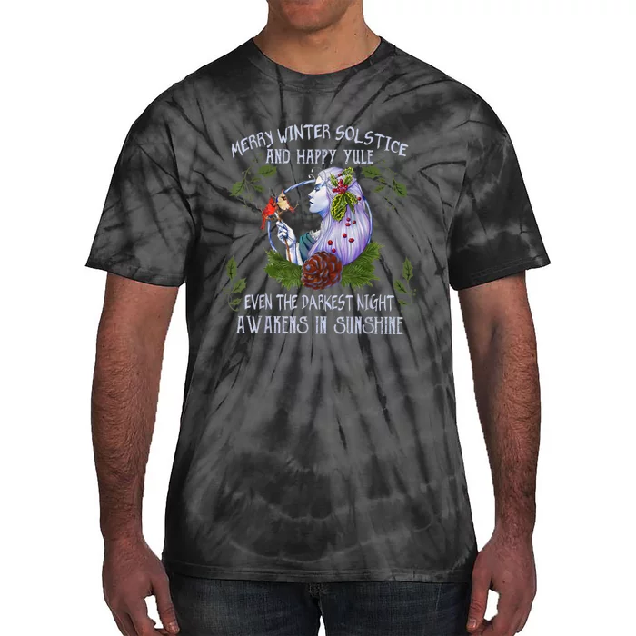 Merry Winter Solstice And Happy Yule Tie-Dye T-Shirt