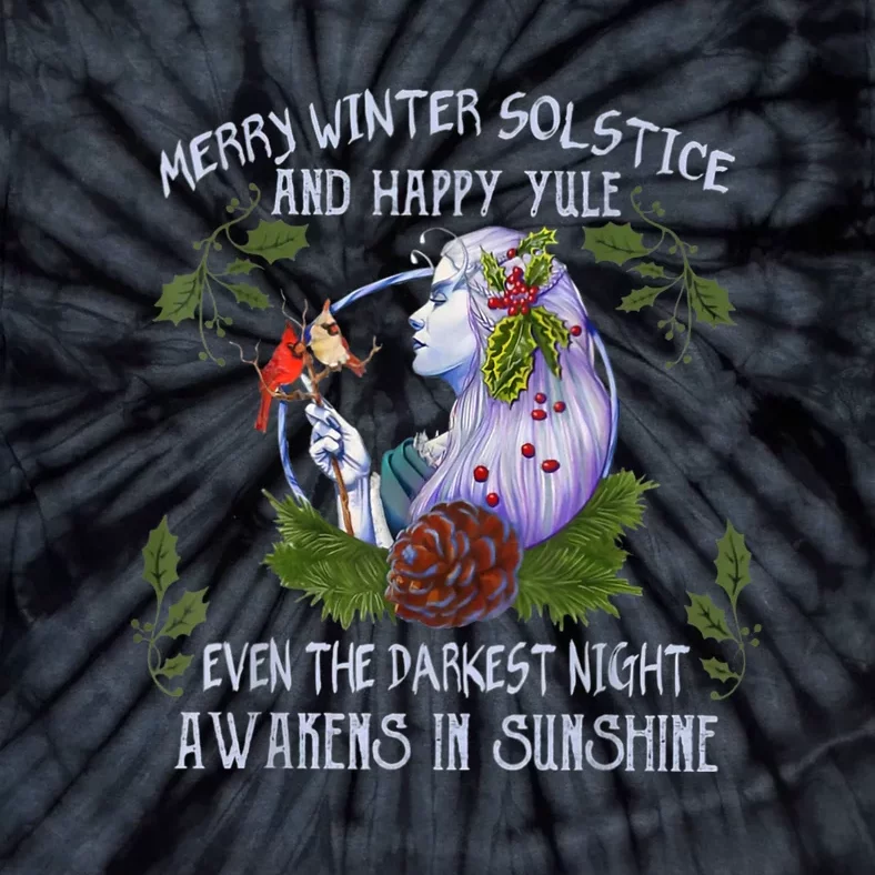 Merry Winter Solstice And Happy Yule Tie-Dye T-Shirt