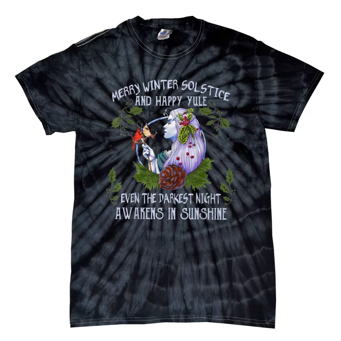 Merry Winter Solstice And Happy Yule Tie-Dye T-Shirt