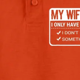 My Wife Says Funny Husband Married Life Marriage Wedding Dry Zone Grid Performance Polo