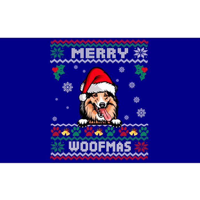 Merry Woofmas Shetland Sheepdog Dog Christmas Ugly Xmas Cute Gift Bumper Sticker