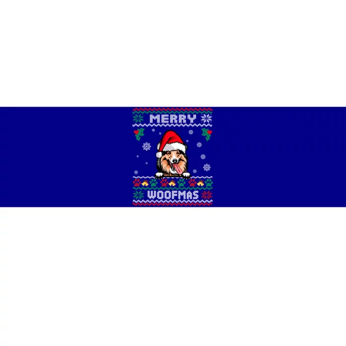 Merry Woofmas Shetland Sheepdog Dog Christmas Ugly Xmas Cute Gift Bumper Sticker