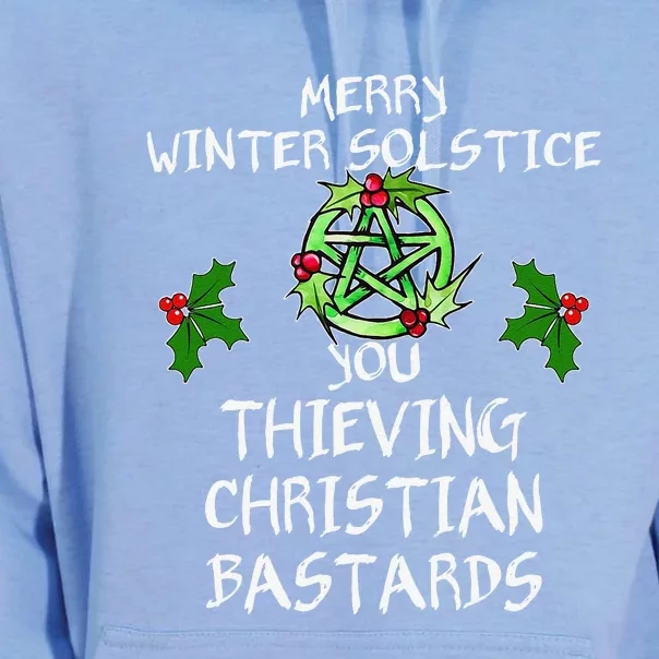 Merry Winter Solstice You Thieving Christian Bastards Unisex Surf Hoodie