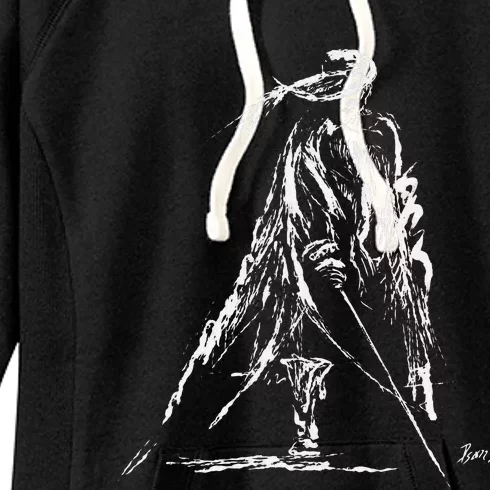 Musketeer With Sword And Coat Women's Fleece Hoodie