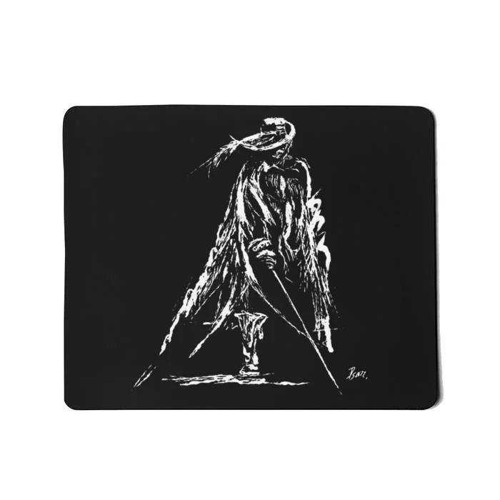 Musketeer With Sword And Coat Mousepad