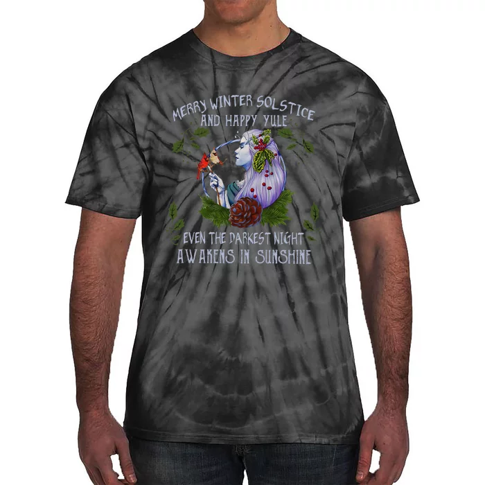 Merry Winter Solstice And Happy Yule Tie-Dye T-Shirt