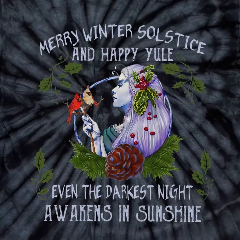 Merry Winter Solstice And Happy Yule Tie-Dye T-Shirt