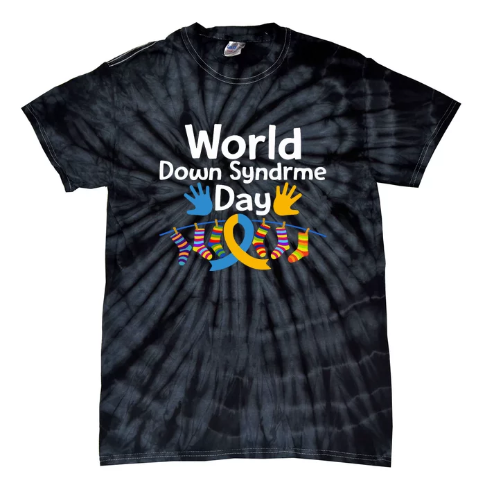 Men Women Socks World Down Syndrome Day Gifts Tie-Dye T-Shirt