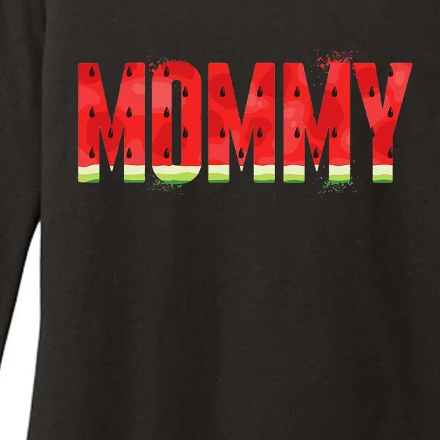 Mommy Watermelon Summer Fruit Family Matching Birthday Mom Womens CVC Long Sleeve Shirt