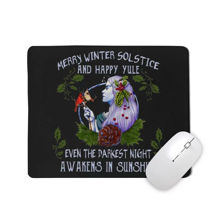 Merry Winter Solstice And Happy Yule Mousepad