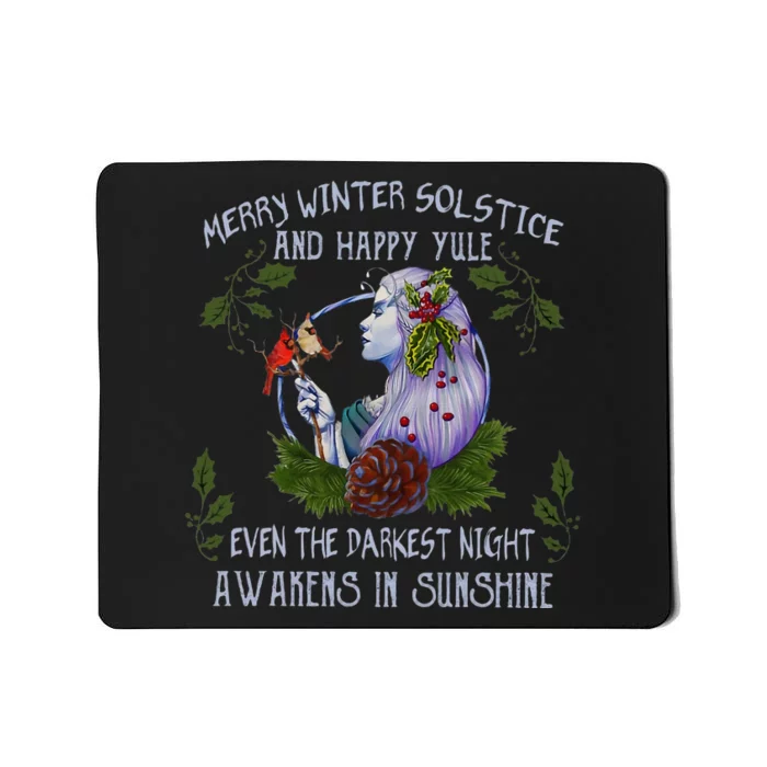 Merry Winter Solstice And Happy Yule Mousepad