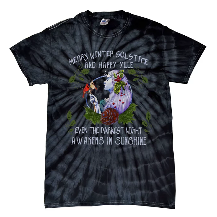 Merry Winter Solstice And Happy Yule Tie-Dye T-Shirt