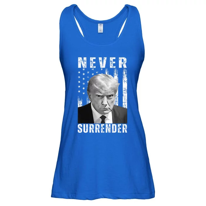 MugShot Wanted Save America 2024 Never Surrender Ladies Essential Flowy Tank