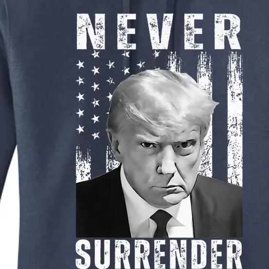 MugShot Wanted Save America 2024 Never Surrender Women's Pullover Hoodie