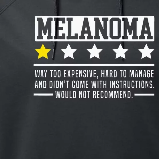 Melanoma Warrior Skin Cancer Melanoma Awareness Performance Fleece Hoodie