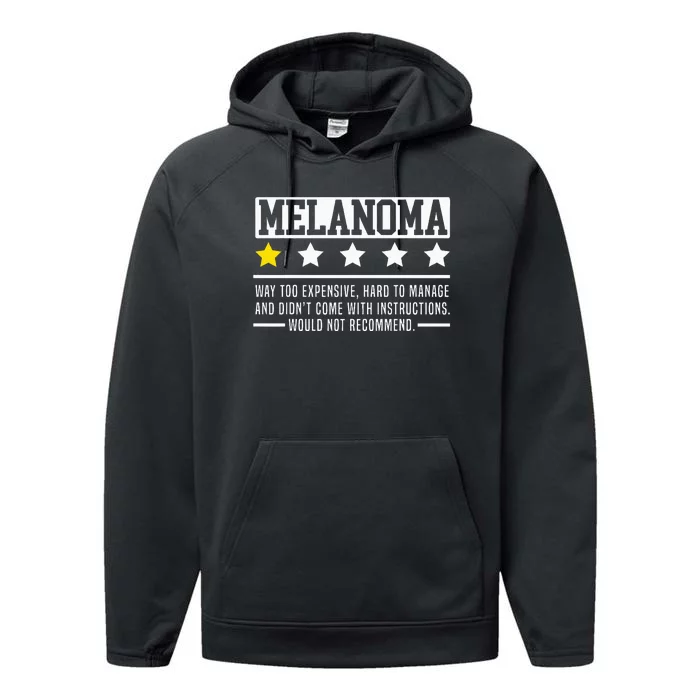 Melanoma Warrior Skin Cancer Melanoma Awareness Performance Fleece Hoodie