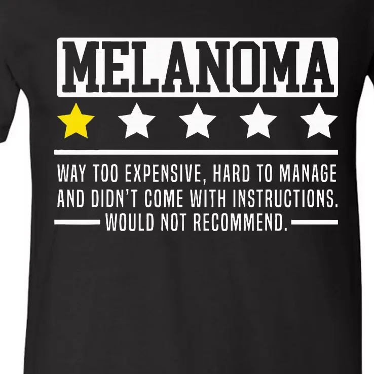 Melanoma Warrior Skin Cancer Melanoma Awareness V-Neck T-Shirt