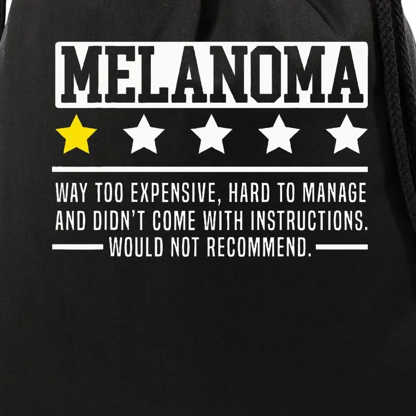 Melanoma Warrior Skin Cancer Melanoma Awareness Drawstring Bag