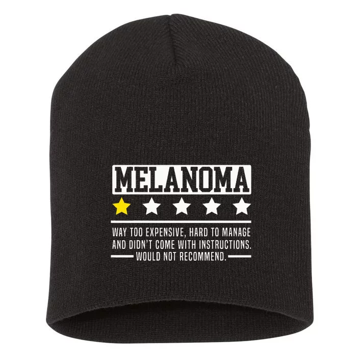 Melanoma Warrior Skin Cancer Melanoma Awareness Short Acrylic Beanie