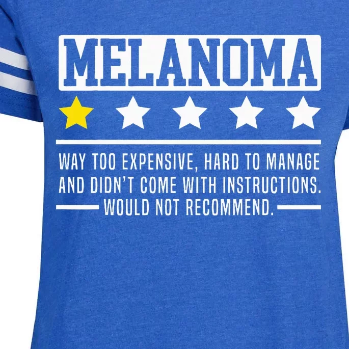 Melanoma Warrior Skin Cancer Melanoma Awareness Enza Ladies Jersey Football T-Shirt