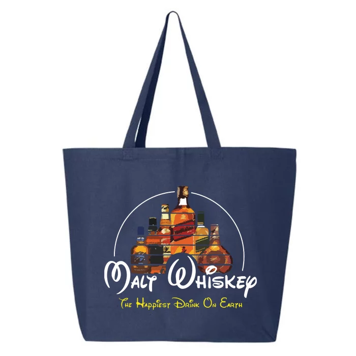 Malt Whiskey Shirts Happiest Drink Funny Pun Parody 25L Jumbo Tote