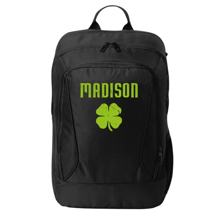 Madison Wi Shamrock Capital City St Patricks Day Pride Graph Cute Gift City Backpack