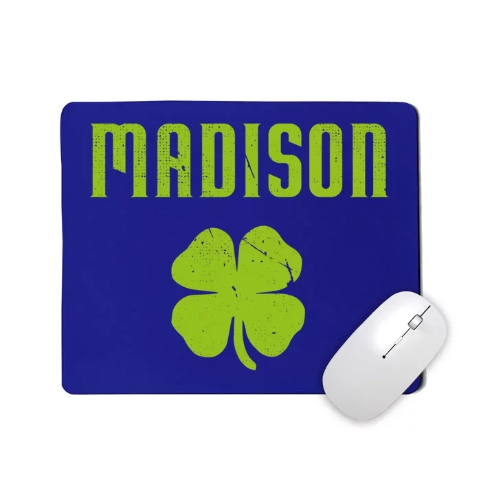 Madison Wi Shamrock Capital City St Patricks Day Pride Graph Cute Gift Mousepad